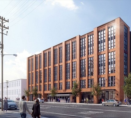 Berkley mixed-use building, architectural rendering